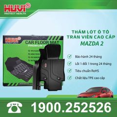 Thảm Lót Sàn Ô Tô Mazda 2 2019-2025 Huvi TPE Tràn Viền
