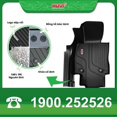 Thảm Lót Sàn Ô Tô Mazda 2 2019-2025 Huvi TPE Tràn Viền