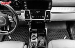 Thảm Lót Sàn Ô Tô Huvi Kia Sorento 2021-2023 - Tràn Viền Bậc Cửa, Nhựa TPE Cao Cấp