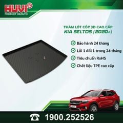 Thảm Lót Sàn Ô Tô Huvi Kia Seltos 2020-2023 - Tràn Viền Bậc Cửa, Nhựa TPE Cao Cấp