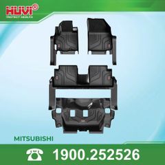 Thảm Lót Sàn Ô Tô Huvi Mitsubishi Destinator 2025 - Tràn Viền Bậc Cửa, Nhựa TPE Cao Cấp