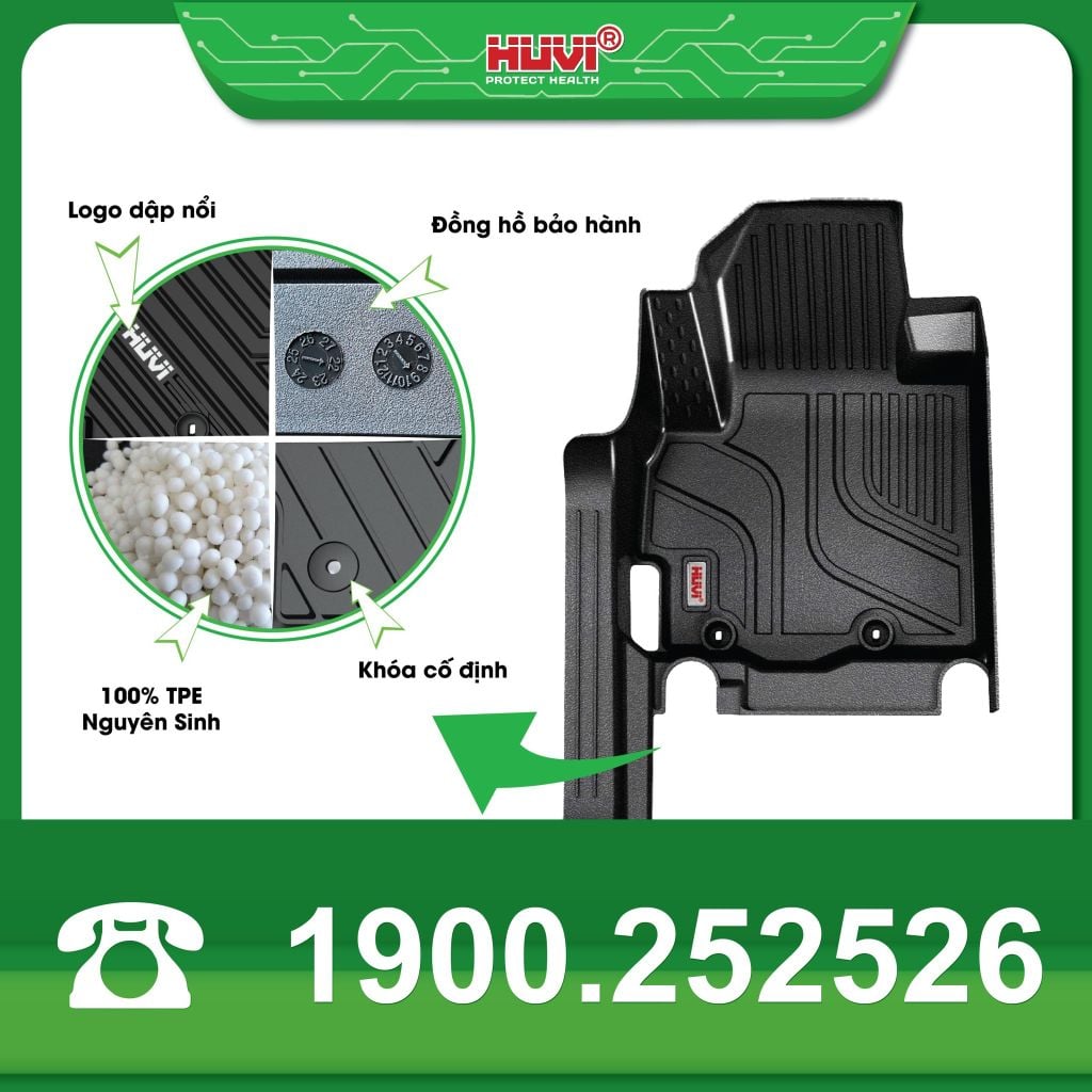 Thảm Lót Sàn Ô Tô Huvi Mitsubishi Destinator 2025 - Tràn Viền Bậc Cửa, Nhựa TPE Cao Cấp