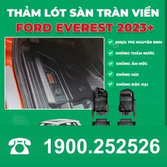 Thảm Lót Sàn Ô Tô Ford Everest 2023-2026 Huvi TPE Tràn Viền