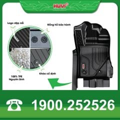Thảm Lót Sàn Ô Tô Ford Everest 2023-2026 Huvi TPE Tràn Viền