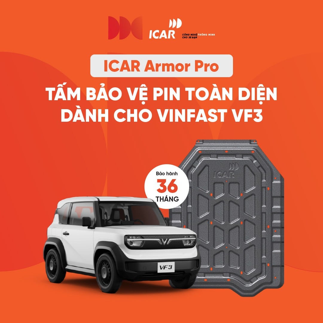Tấm bảo vệ pin iCar Armor Pro dành cho VinFast VF3, bảo hành 36 tháng