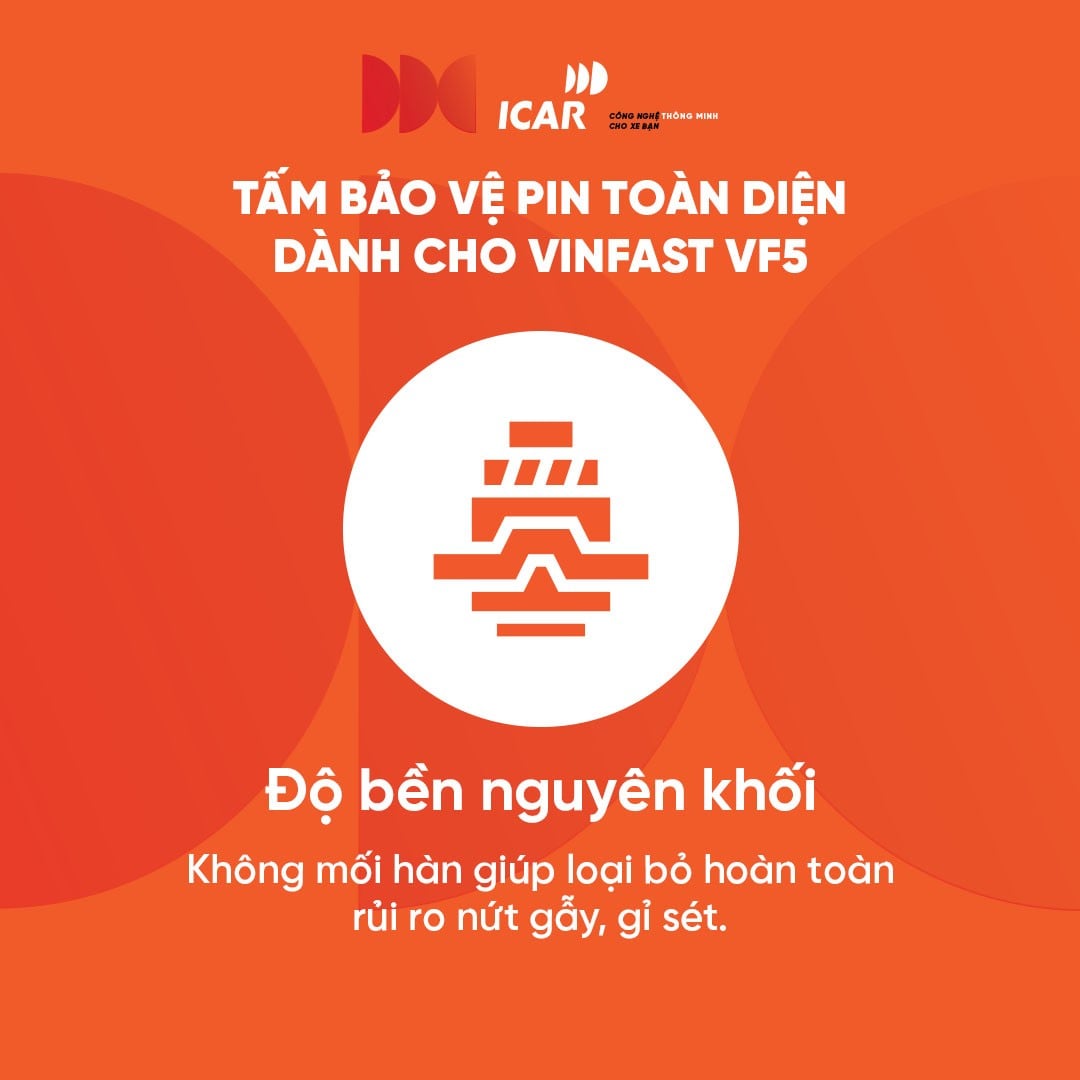 Tấm bảo vệ pin VF5 nguyên khối không mối hàn