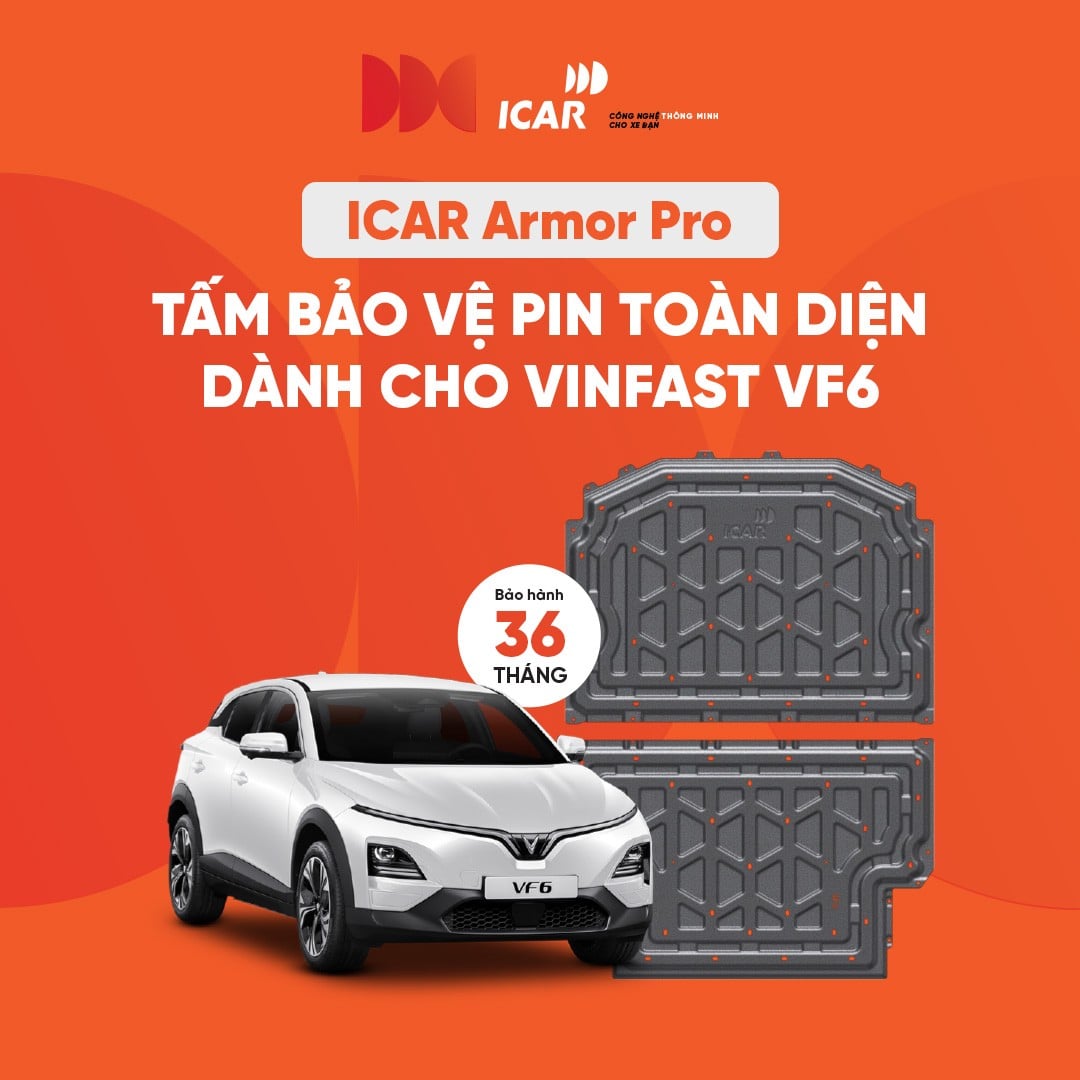 Tấm bảo vệ pin iCar Armor Pro 2 tấm cho VinFast VF6