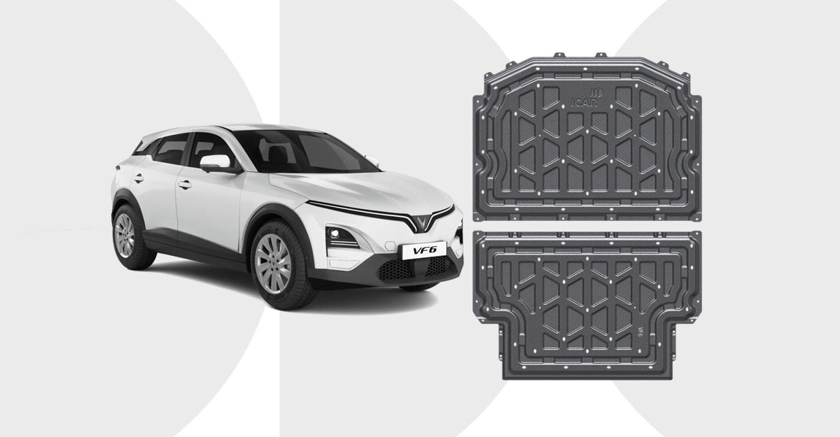 Bộ 2 tấm bảo vệ pin iCar Armor Pro cho VinFast VF6