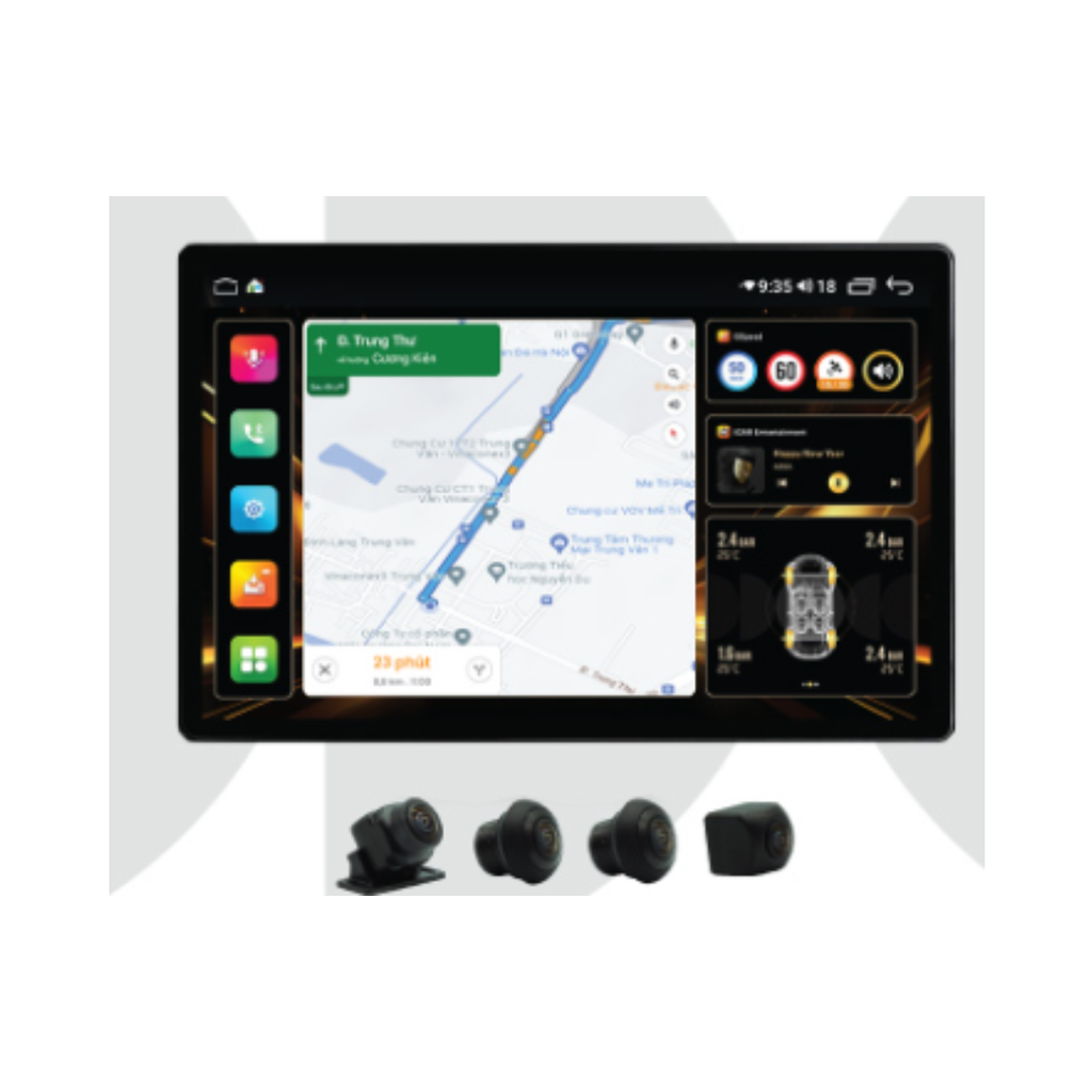 Màn Hình Android Ô Tô Liền Camera 360 iCar Elliview Q5M 12.3 Inch