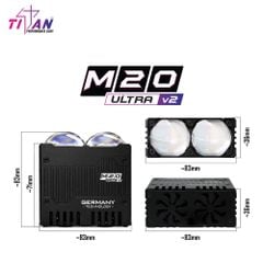 Đèn Trợ Sáng Ô Tô Titan M20 Ultra V2 Dạng Rời Pha 70W