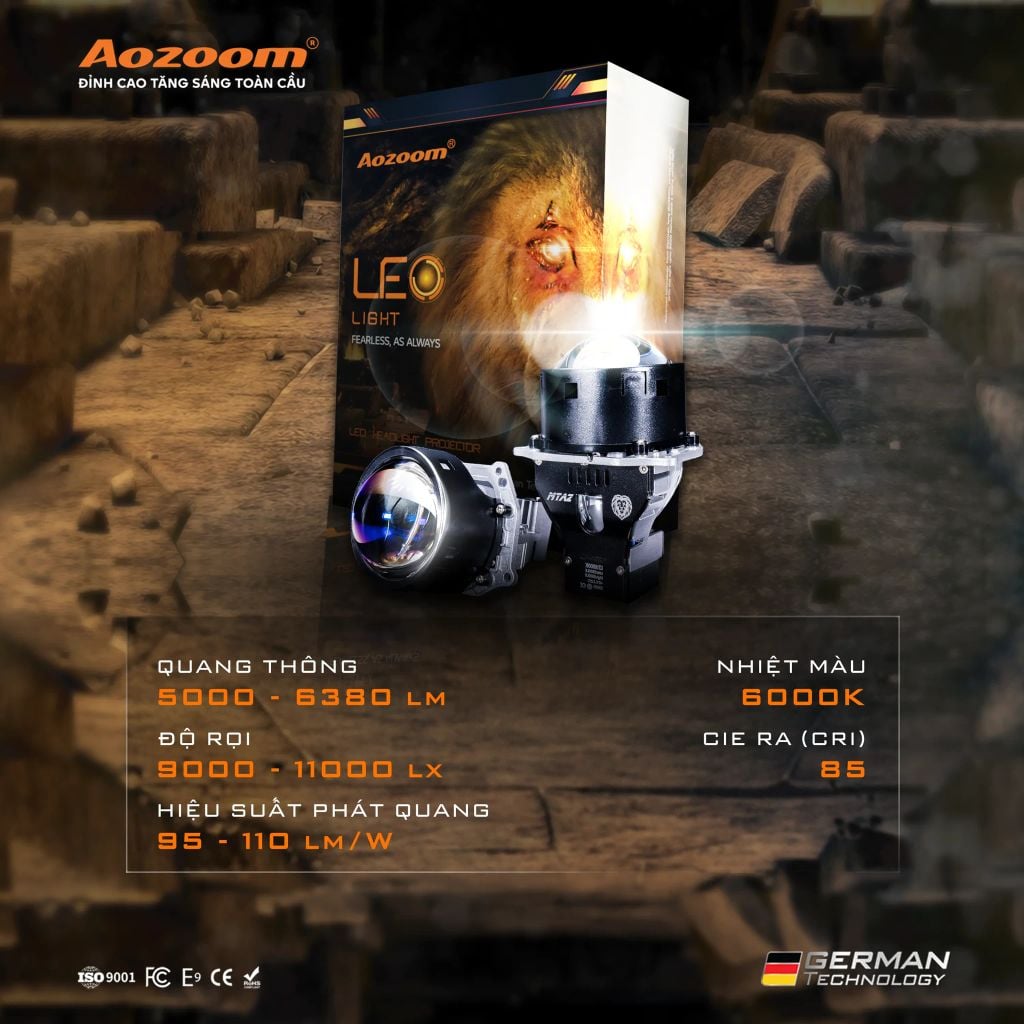 Bi LED Aozoom Leo 58W – Đèn Bi Pha Ô Tô