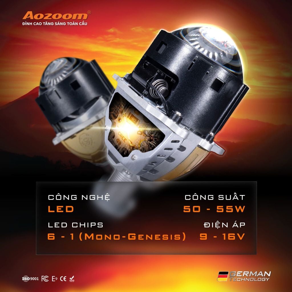 Bi LED Aozoom Lion King – Chân Xoáy