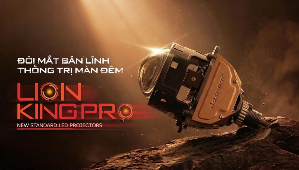 Bi LED Aozoom Lion King Pro – Đèn Bi Pha Ô Tô