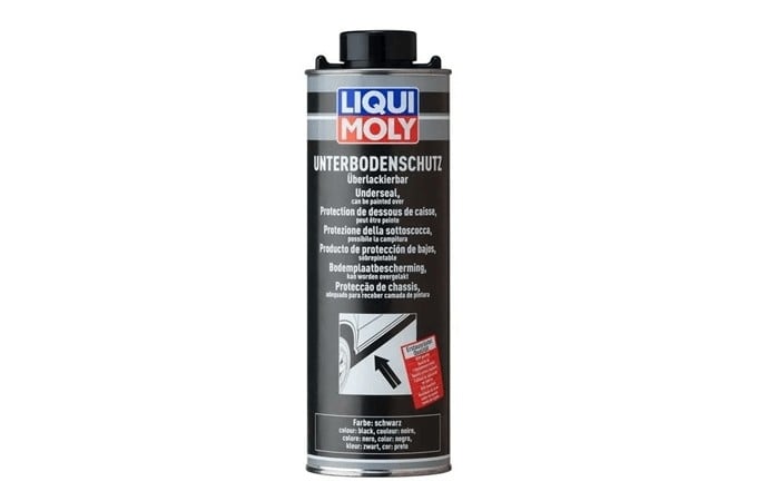 Lon Liqui Moly Unterbodenschutz Underseal đen 1 lít, loại sơn phủ màu lên được