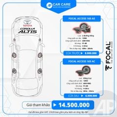 Độ loa ô tô Toyota Corolla Altis (6 loa)