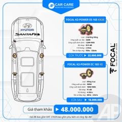 Độ loa ô tô Huyndai SantaFe (6 loa - 12 loa)