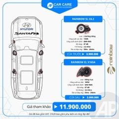 Độ loa ô tô Huyndai SantaFe (6 loa - 12 loa)