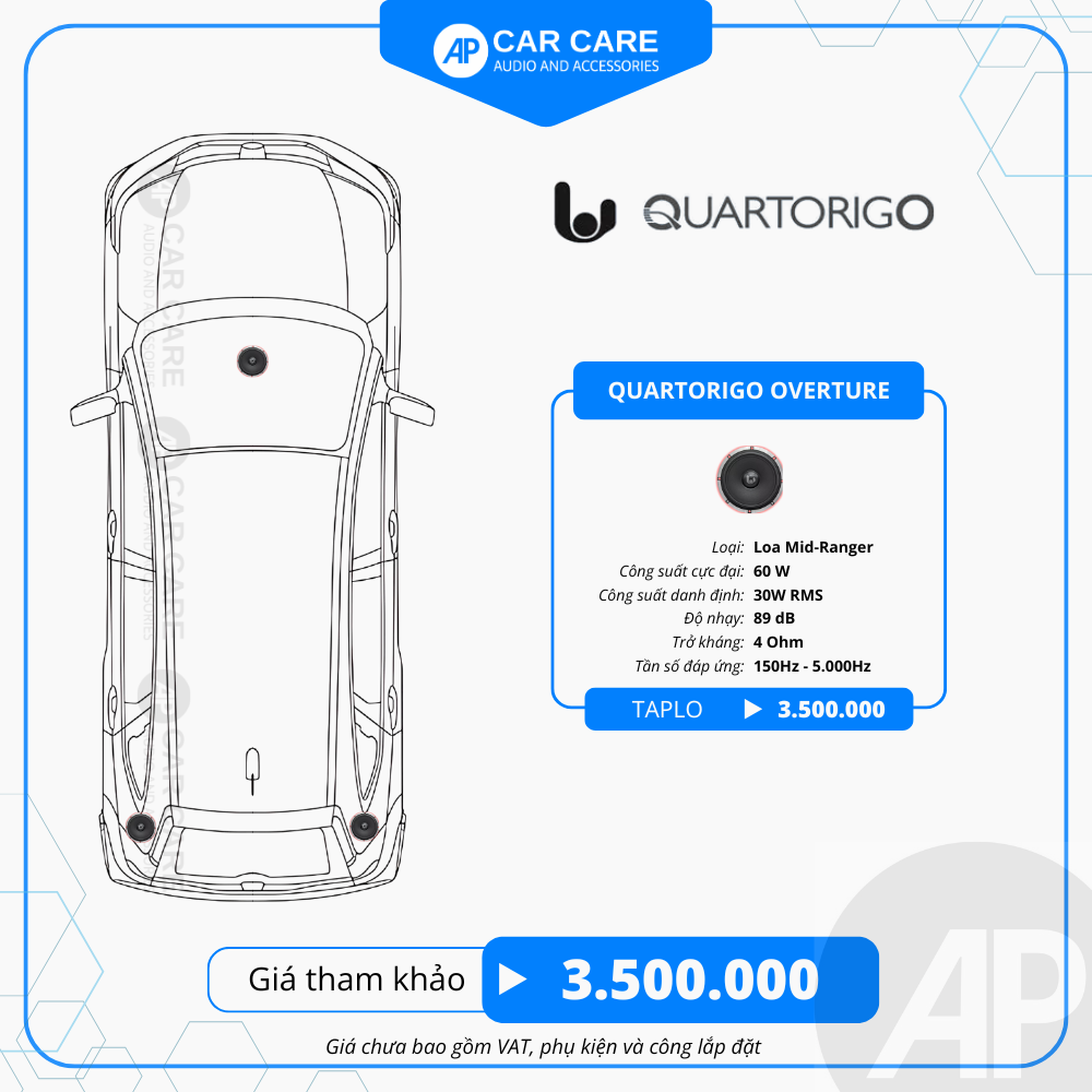 Loa Center Quartorigo Overture Midrange 3.5 Inch