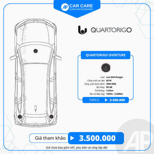 Loa Center Quartorigo Overture Midrange 3.5 Inch