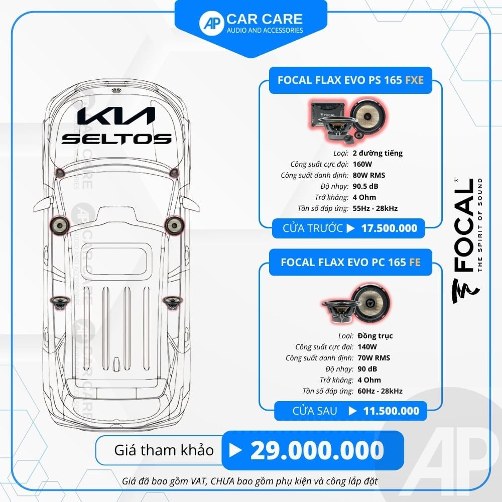 Độ loa ô tô KIA Seltos 2025 (6 loa)