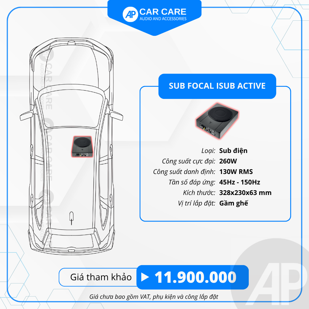 Loa SUB điện ô tô Focal Isub Active
