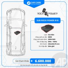 Loa SUB điện ô tô Rock Power R10 -  Bass sâu, uy lực