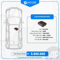 Loa SUB điện ô tô Rainbow MK2 - Bass căng, uy lực