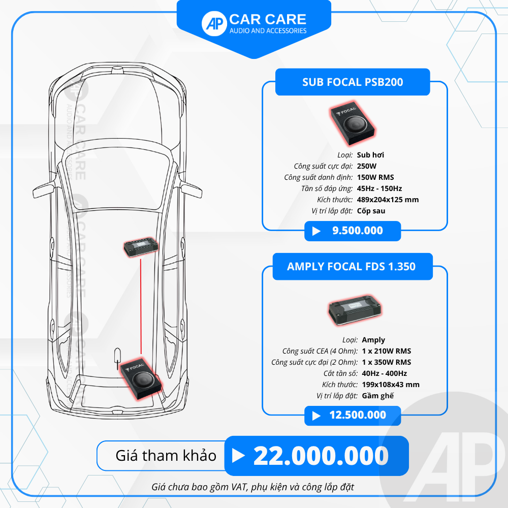 Loa SUB hơi ô tô Focal PSB 200