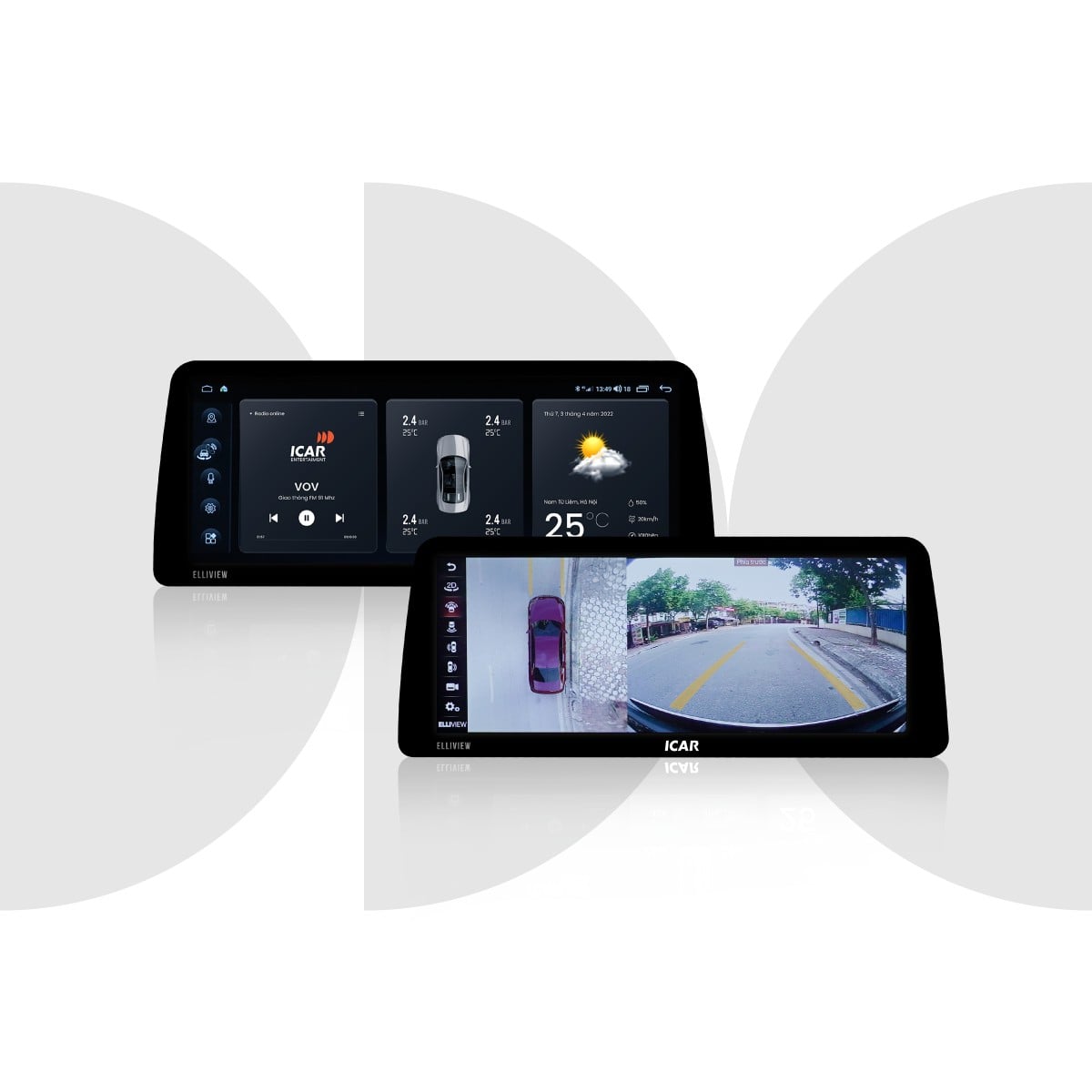 Màn Elliview Q4M với giao diện Elligo và chế độ camera 360 chia đôi màn