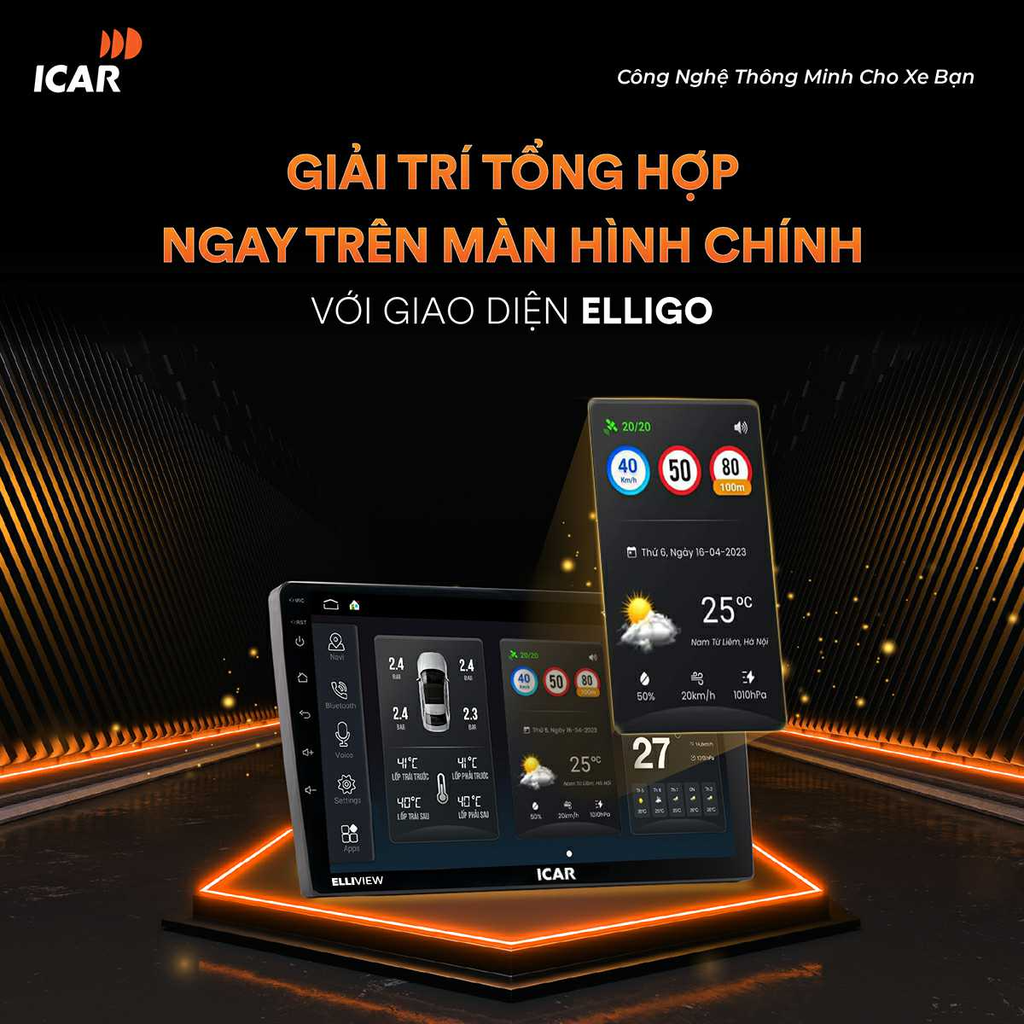 Màn Hình Android Ô Tô iCar Elliview UE