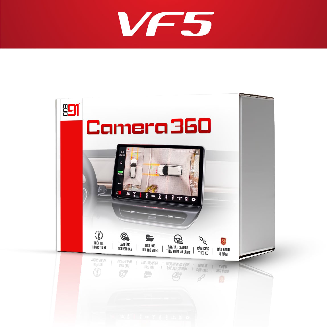 Hộp sản phẩm camera 360 MCD91 dành cho VinFast VF5