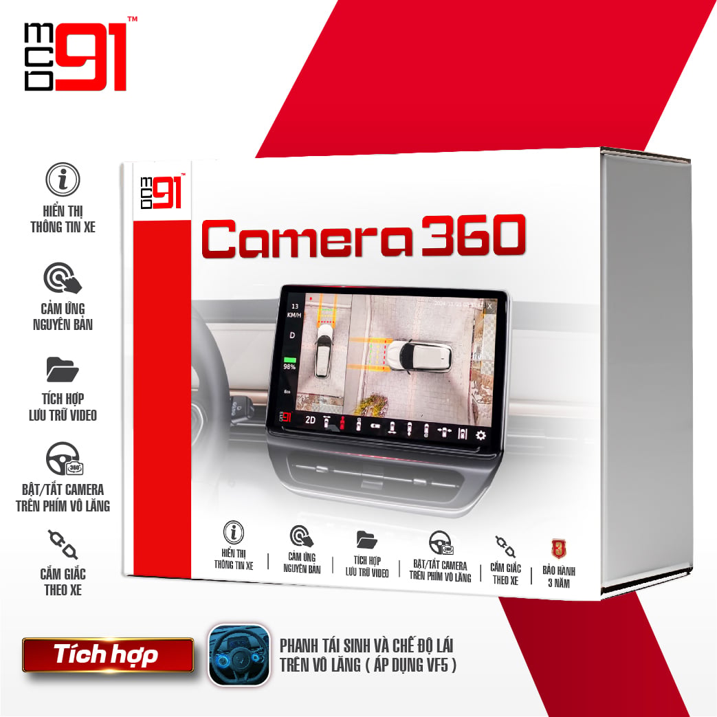 Camera 360 MCD91 VF5 tích hợp phanh tái sinh và chế độ lái trên vô lăng