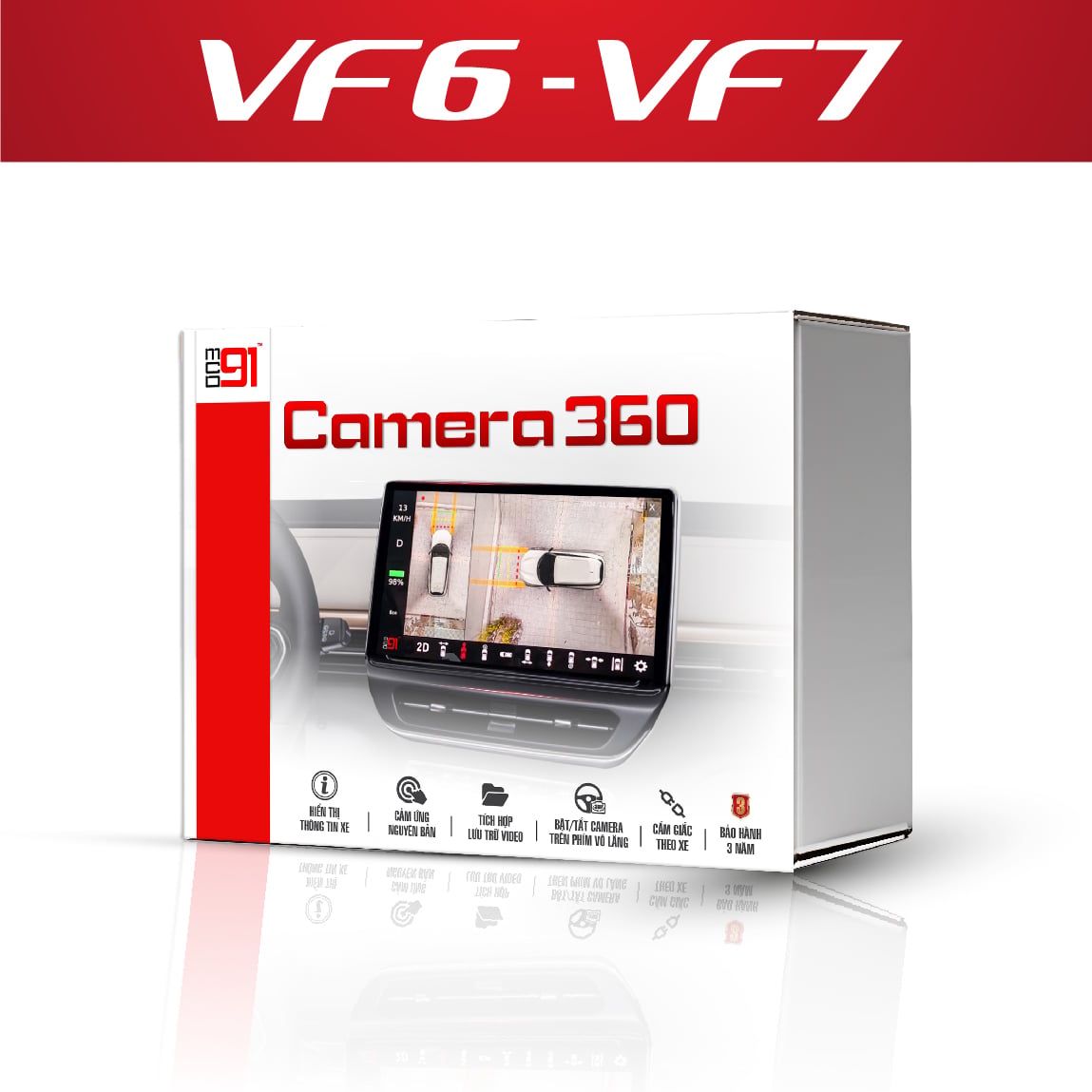 Hộp sản phẩm camera 360 MCD91 dành cho VinFast VF6, VF7