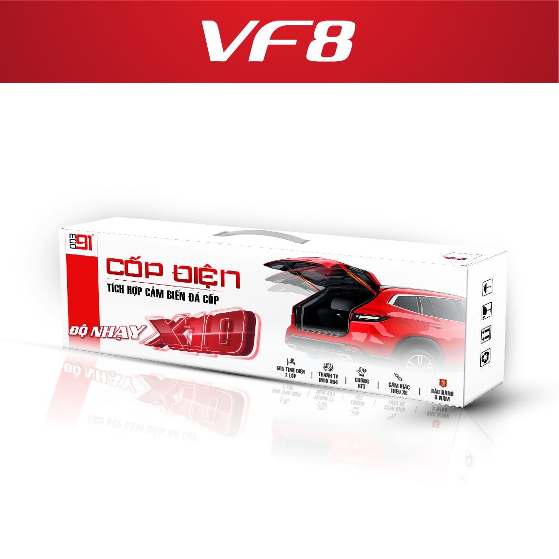 Cốp điện MCD91 tích hợp cảm biến đá cốp dành cho VF8