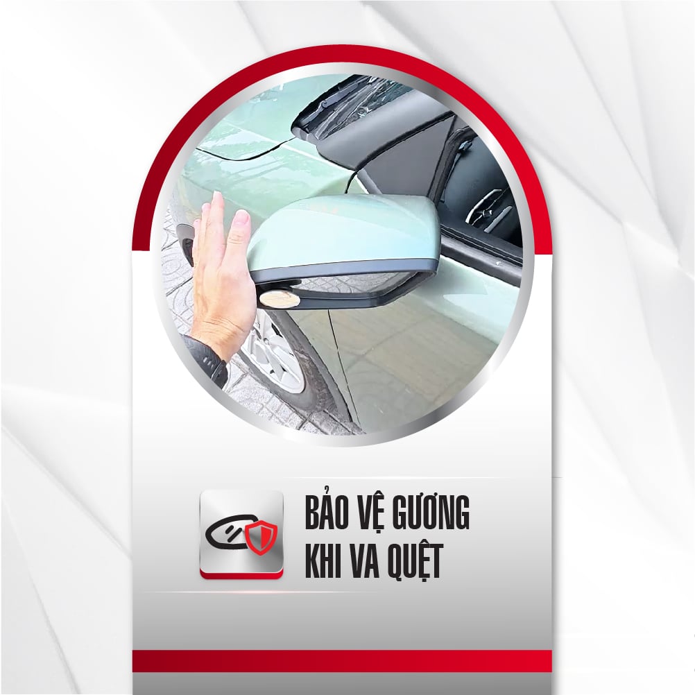 Gương VF5 lắp bộ gập điện MCD91 có cơ cấu chống gãy khi va quệt