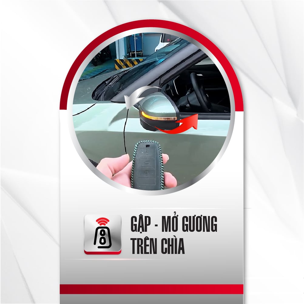 Bấm chìa khoá VinFast VF5 để gương tự gập và mở