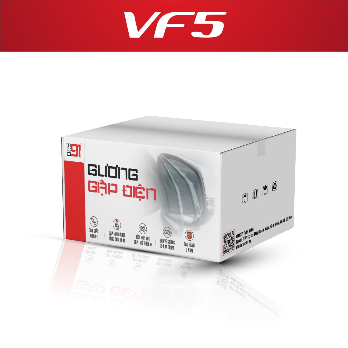 Gập gương điện MCD91 bản cho VinFast VF5