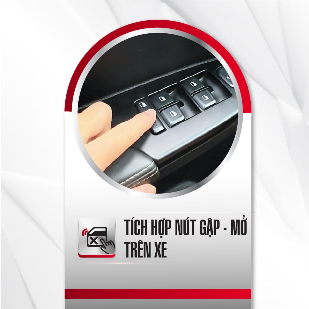 Bấm 2 lần nút khoá kính trên cửa VF5 để gập hoặc mở gương