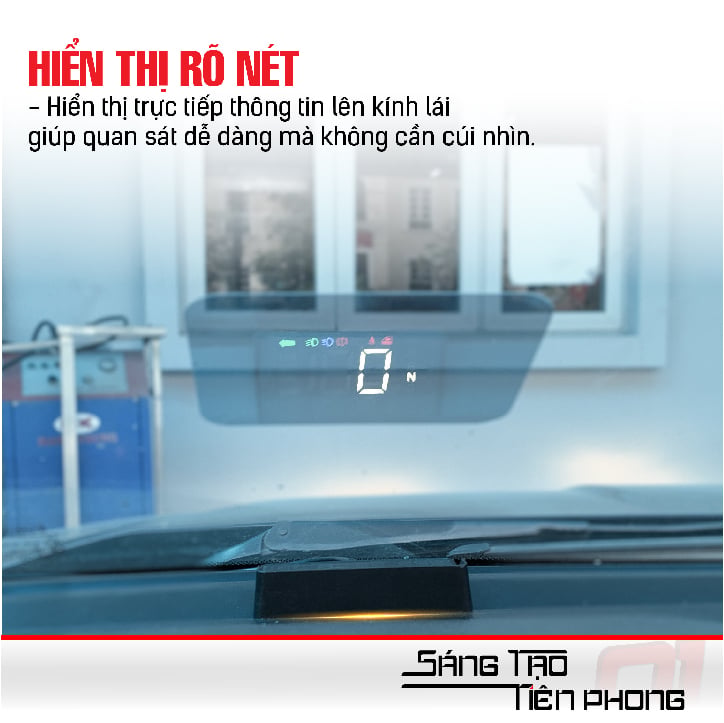 Thông tin HUD MCD91 cho Ranger XLS hiện trên kính lái trước tầm mắt