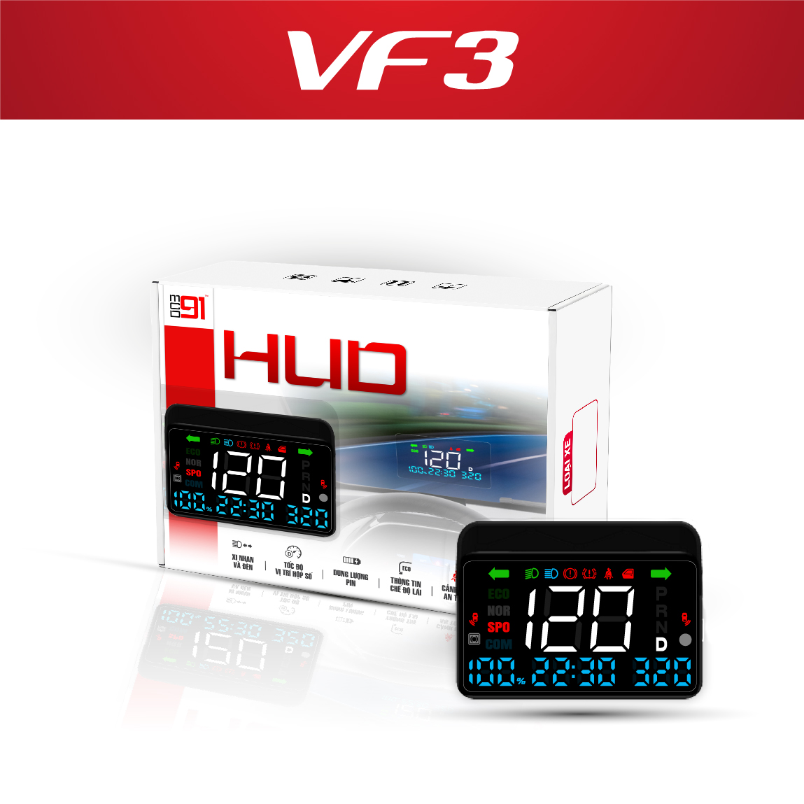 Bộ HUD MCD91 cho VinFast VF3