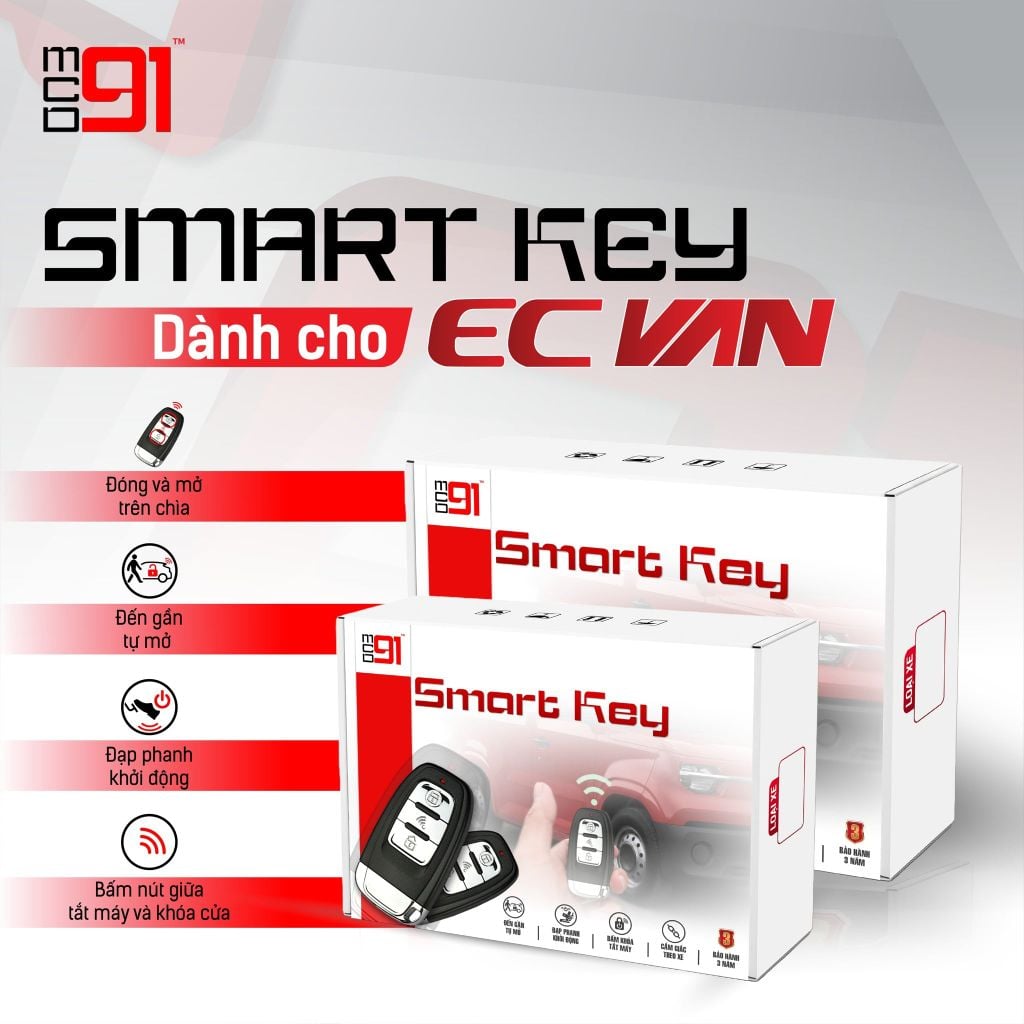 Smartkey Ô Tô MCD91 VinFast EC Van Đạp Phanh Khởi Động