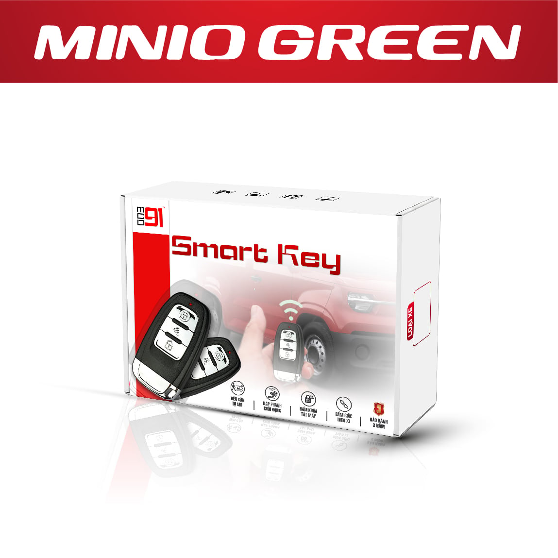 Hộp sản phẩm smartkey MCD91 dành cho VinFast Minio Green