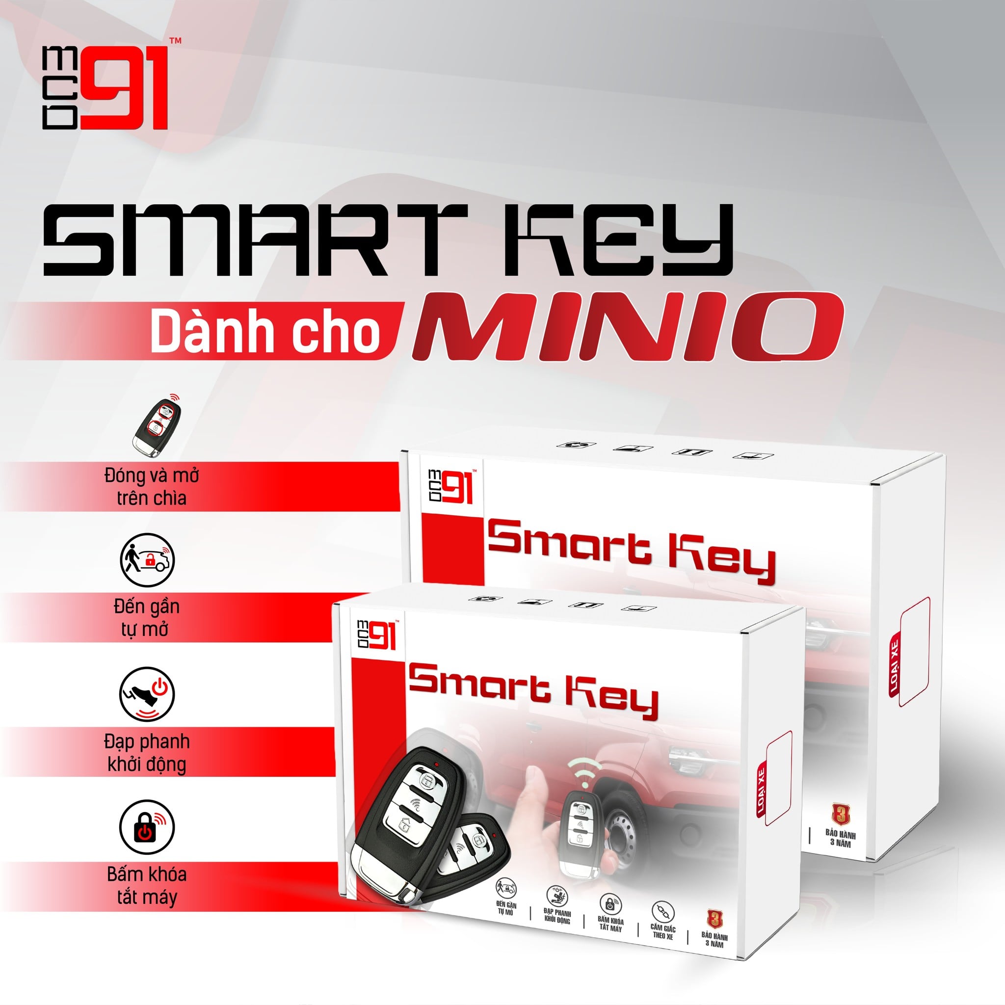 Smartkey MCD91 dành cho Minio Green với 4 tính năng chính
