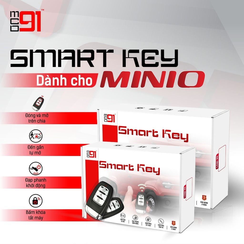Smartkey Ô Tô MCD91 VinFast Minio Green Đến Gần Tự Mở