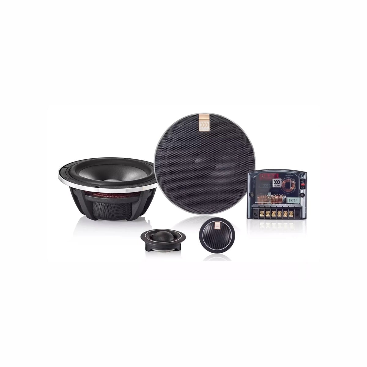 Bộ loa cánh Morel Sensus 62 2 way gồm woofer 165 mm, tweeter 28 mm và phân tần MXR230S