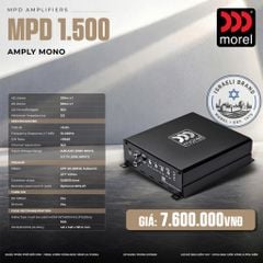 Amply Mono Ô Tô Morel MPD 1.500 550W RMS 2 Ohm