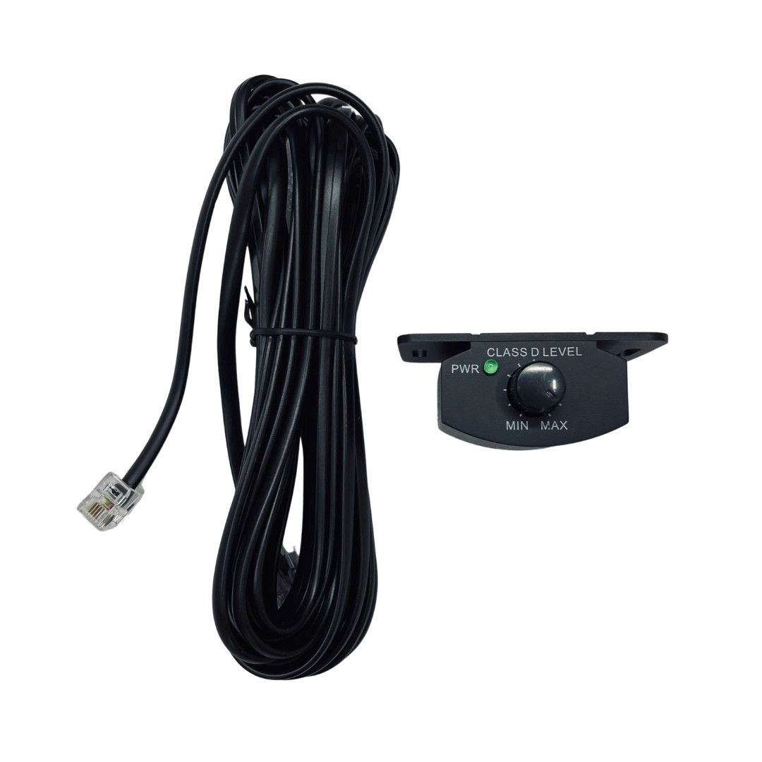 Núm chỉnh bass rời R800 V2 Controller chữ CLASS D LEVEL, đèn PWR, núm MIN MAX và cáp RJ