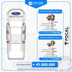 Độ loa ô tô Ford Ranger 2025 (6 loa)
