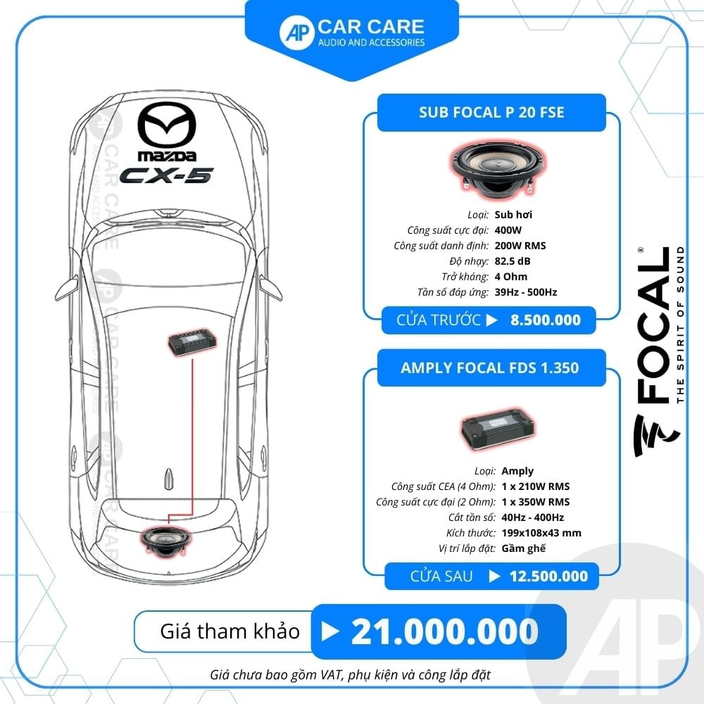 Độ loa ô tô Mazda CX-5 2025 (6 loa - 10 loa)