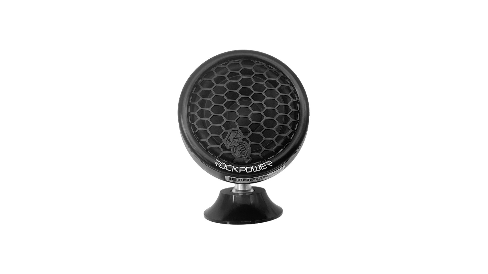 Loa Rockpower R225 nhìn thẳng mặt lưới tổ ong, logo Rockpower trên viền